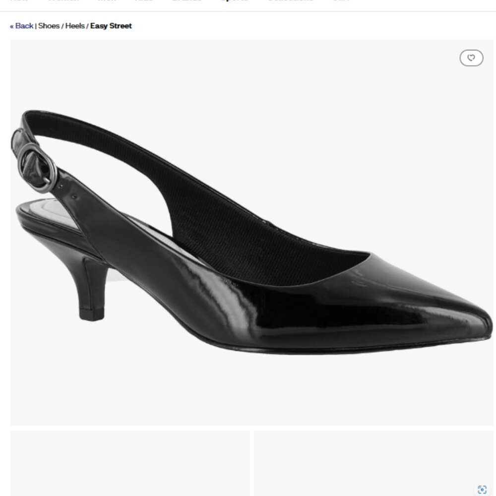 Elegant Black Slingback Heels 8.5w
